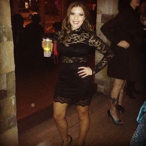 Black lace mini Dress